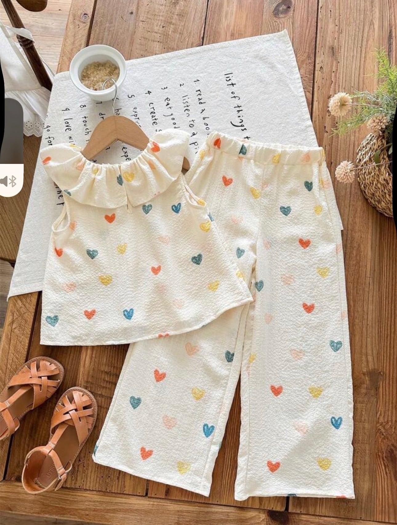 Conjunto de niña Corazones Pastel