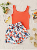Conjunto Infantil Coral Escape