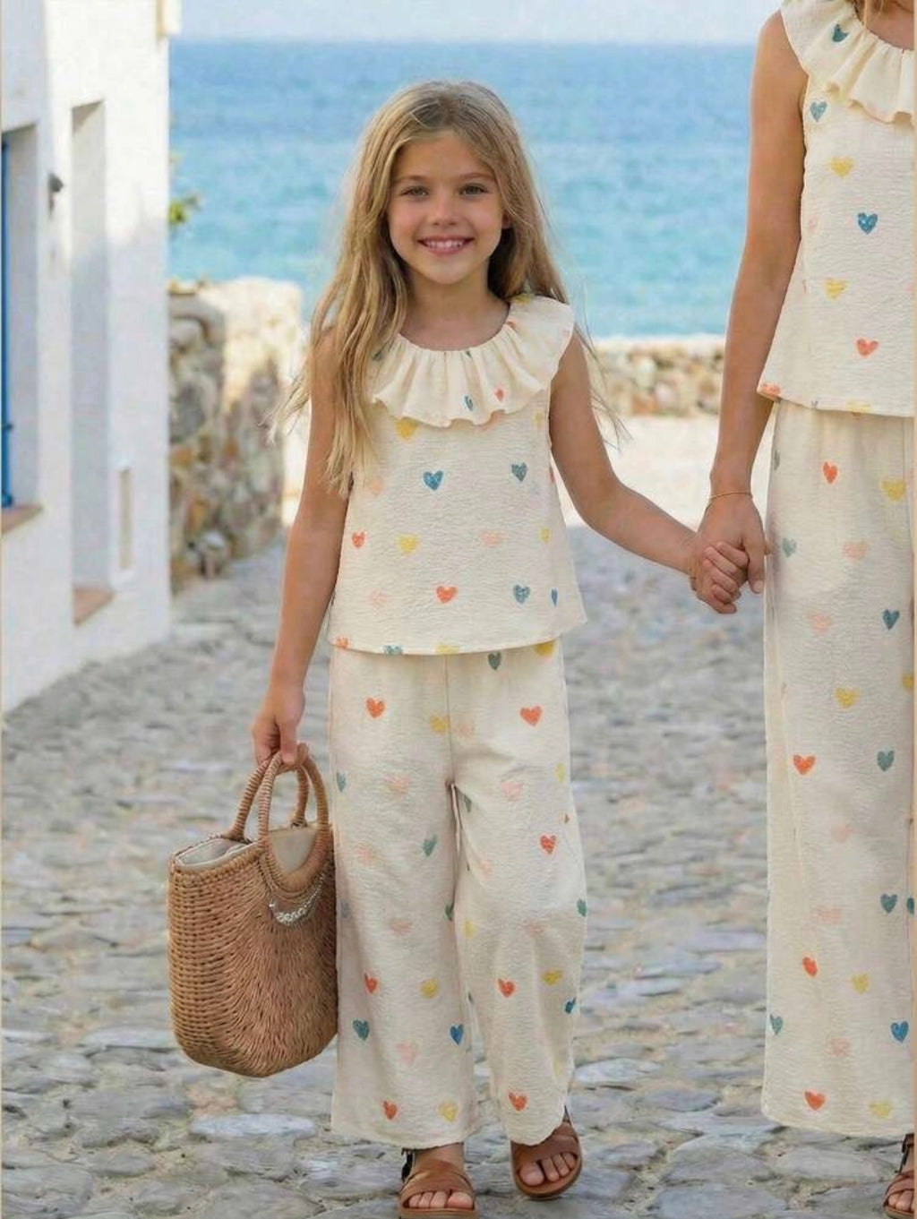 Conjunto de niña Corazones Pastel