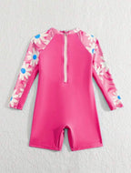 Traje de Baño Infantil Surf Rosa