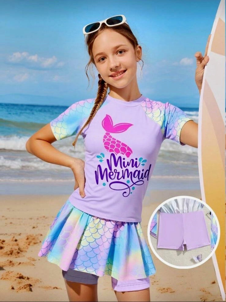 Traje de Baño de Niña Mini Mermaid