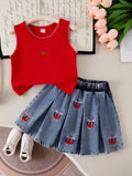 Conjunto Infantil Cereza Denim