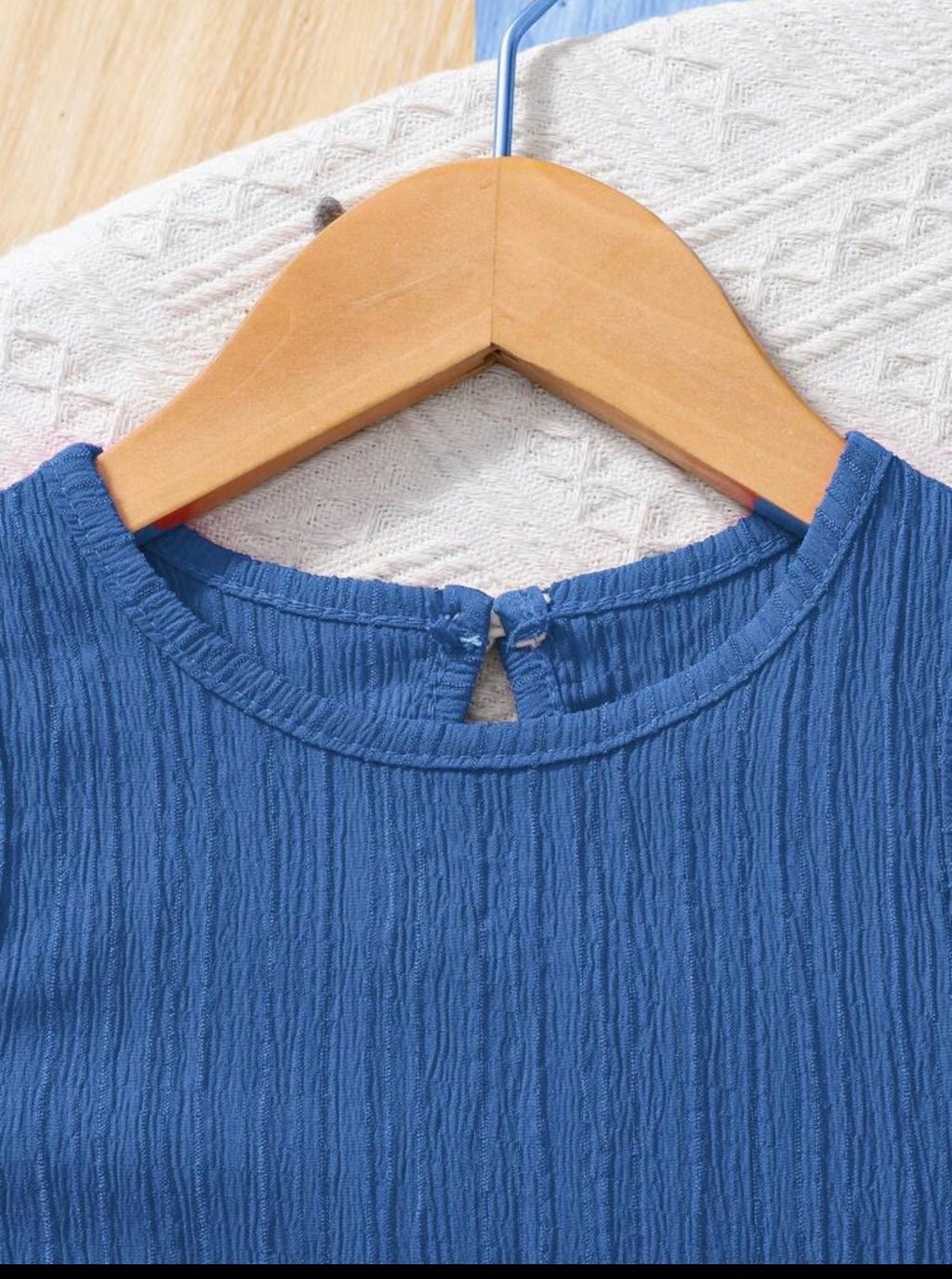 Conjunto de Niña Azul Texturizado