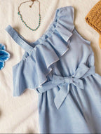 Enterizo de Niña Blue Ruffle