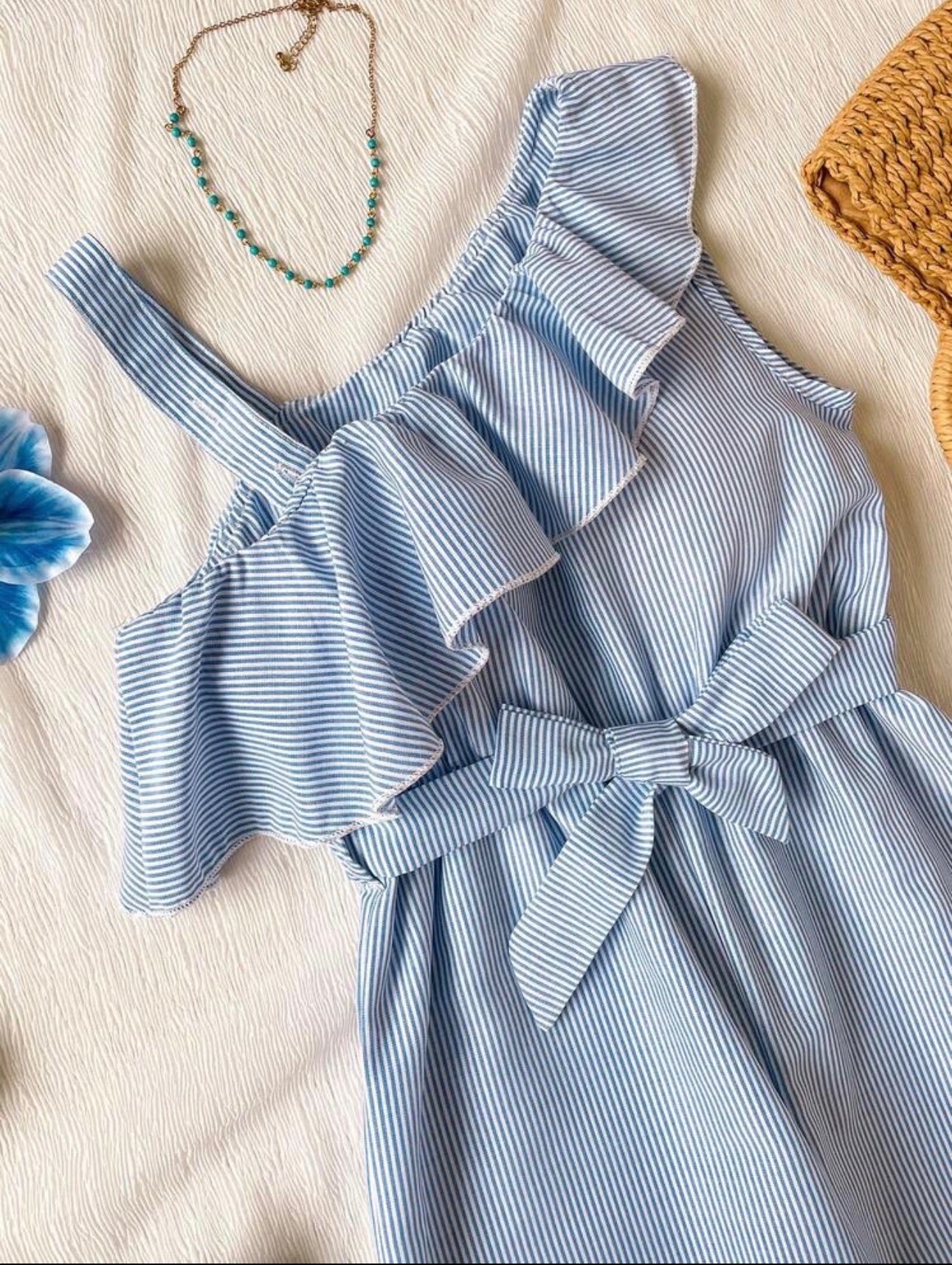 Enterizo de Niña Blue Ruffle