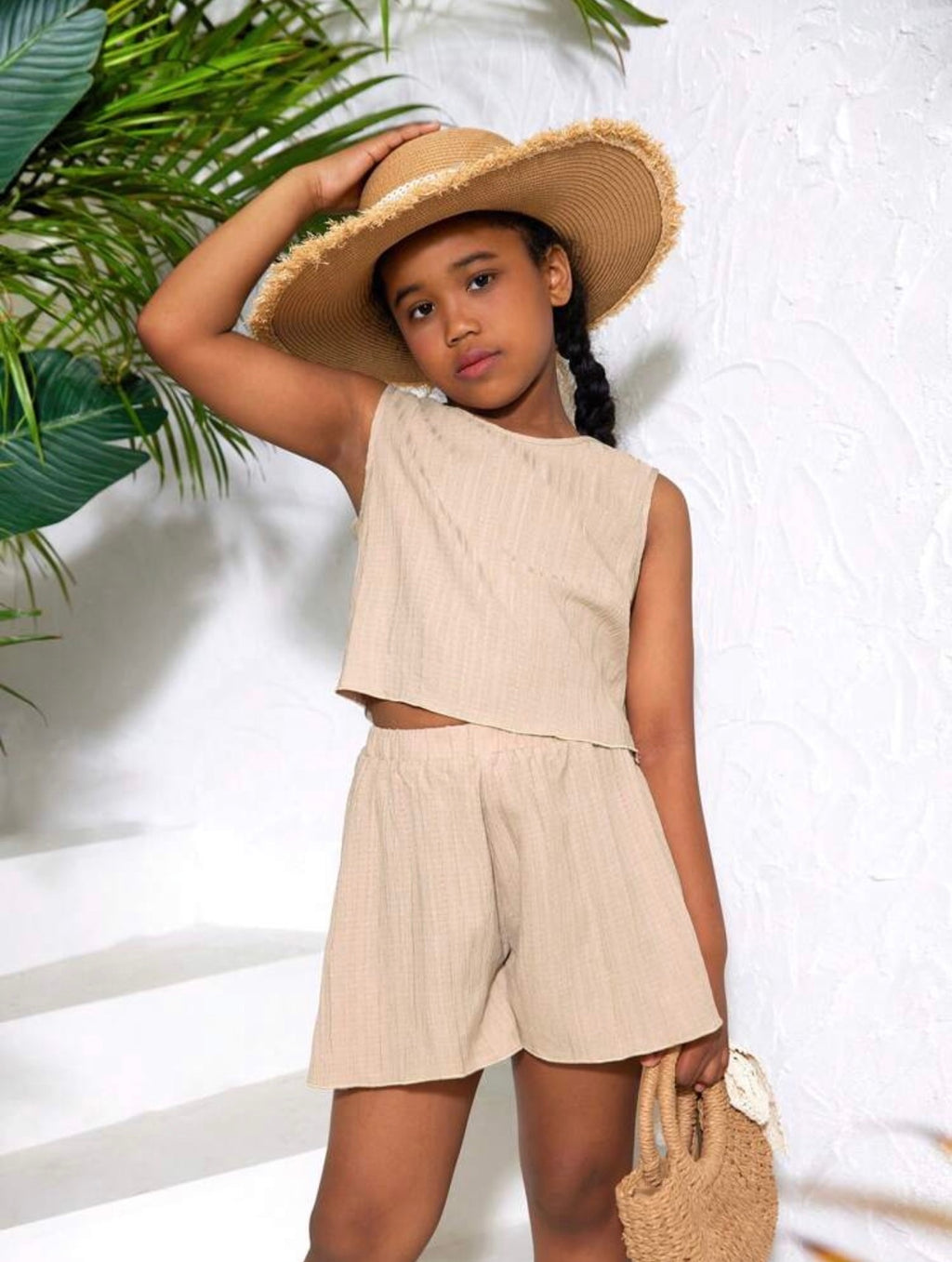 Conjunto de Niña Beige Minimal