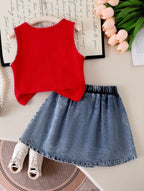Conjunto Infantil Cereza Denim