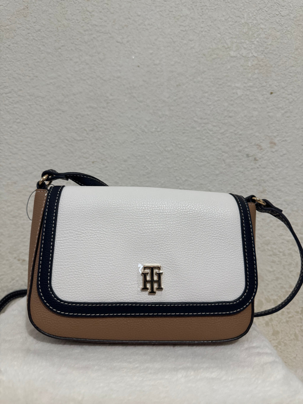 Bolsa Tommy Hilfiger Beige & White Classic