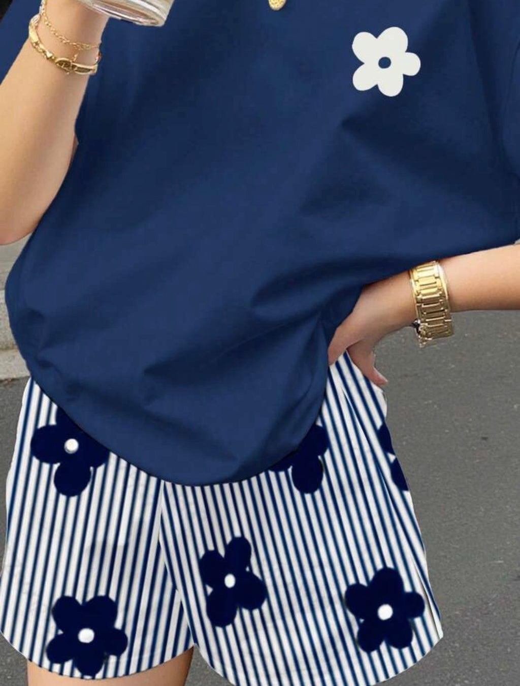 Conjunto Infantil Navy Daisy