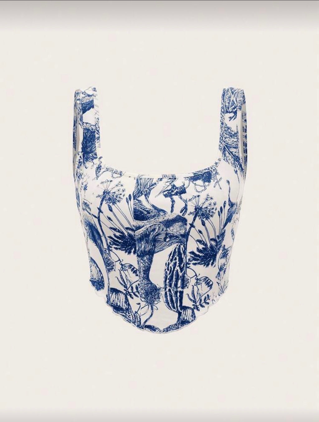 Blusa de dama estampado azul clásico