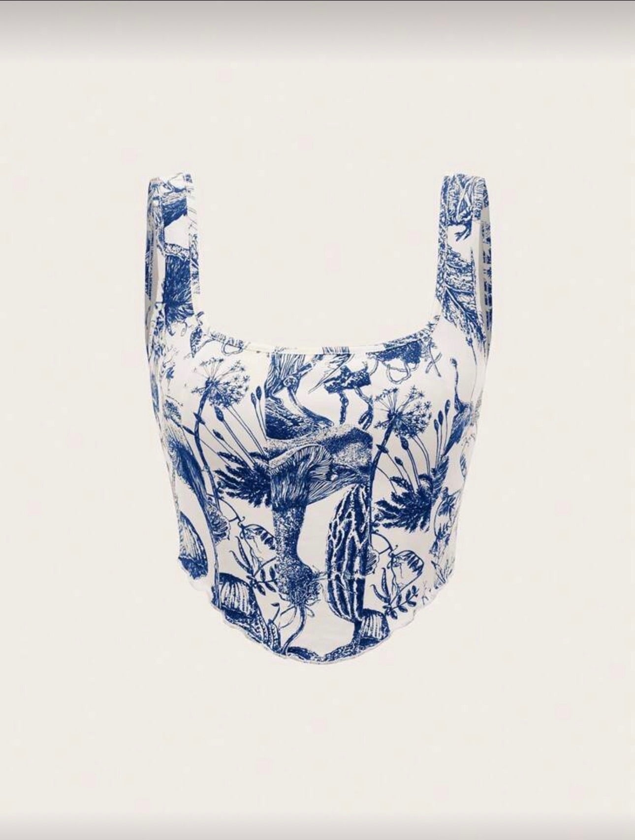 Blusa de dama estampado azul clásico