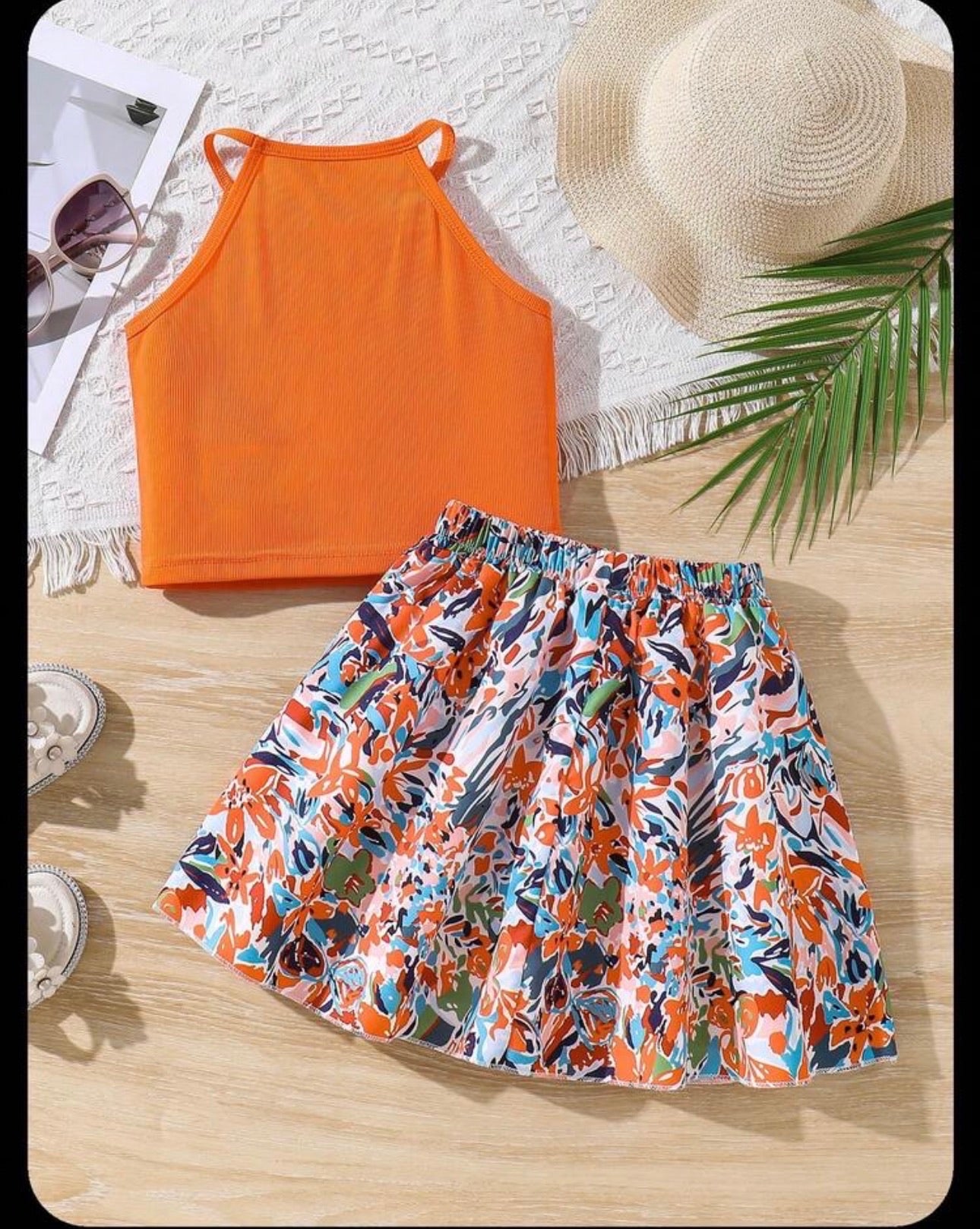 Conjunto de niña Floral Sunset