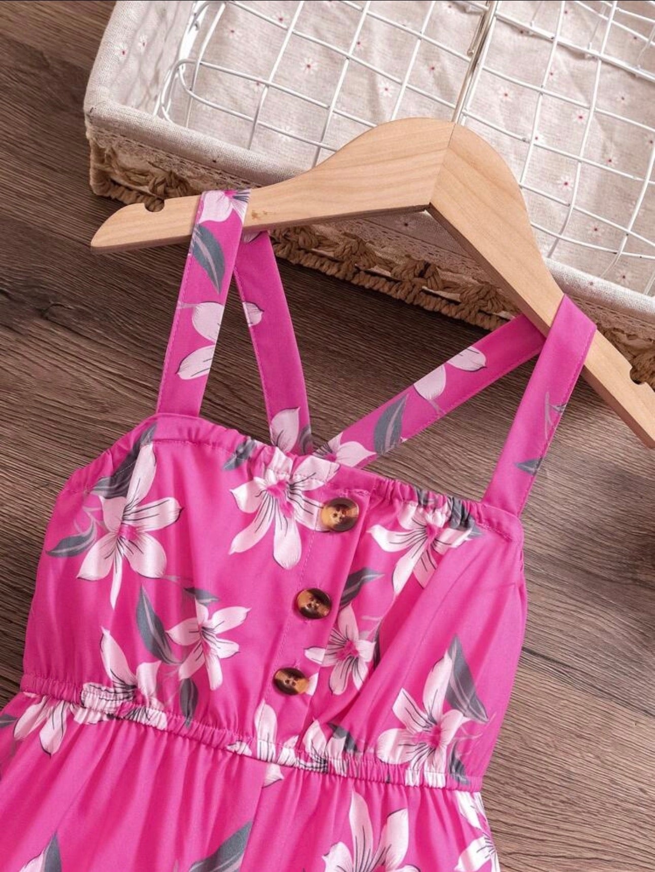 Enterizo de Niña Pink Floral Summer