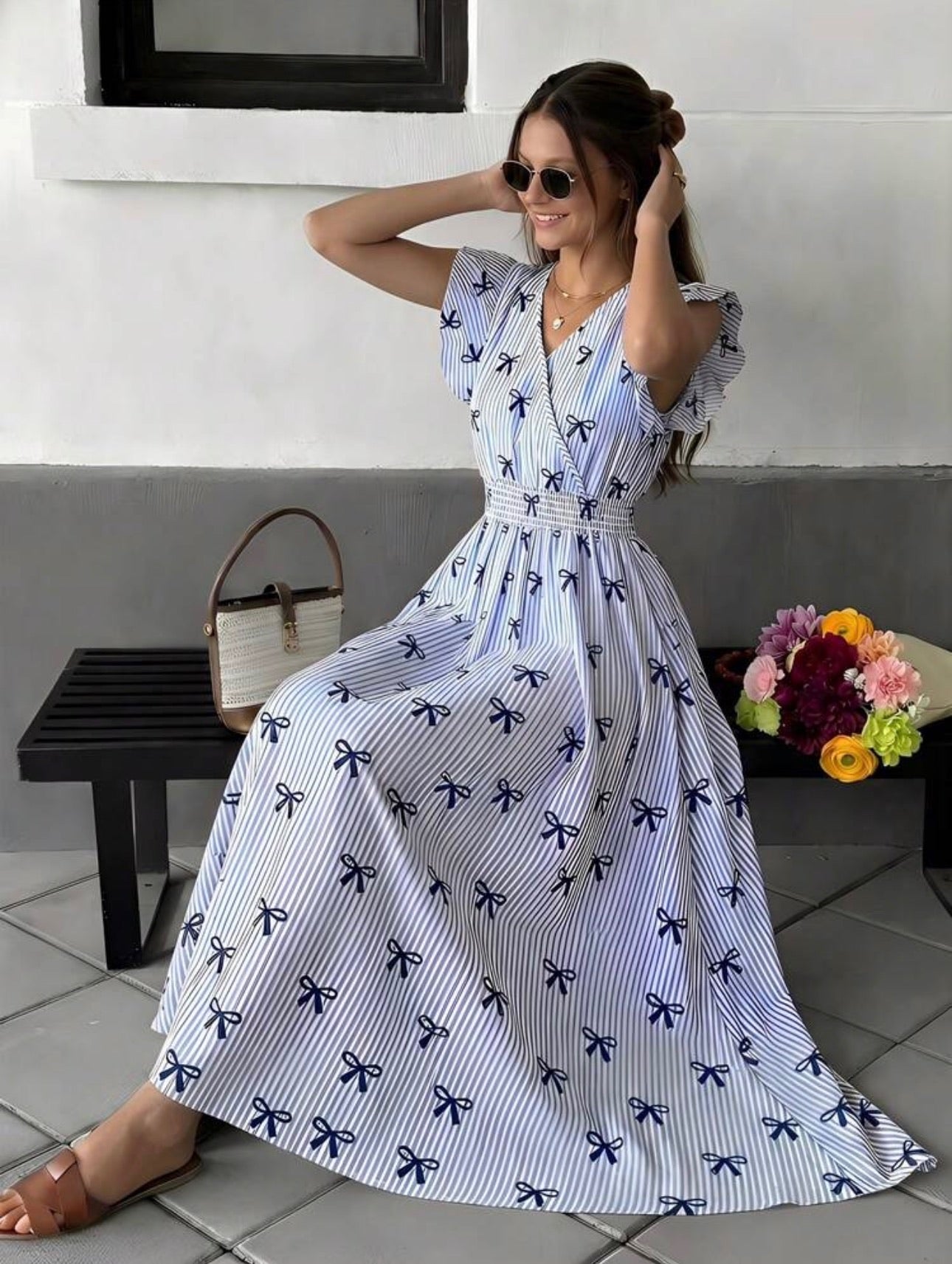 Vestido Infantil Blue Ribbon