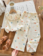 Conjunto de niña Corazones Pastel
