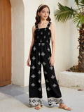 Enterizo de Niña Black Boho Print