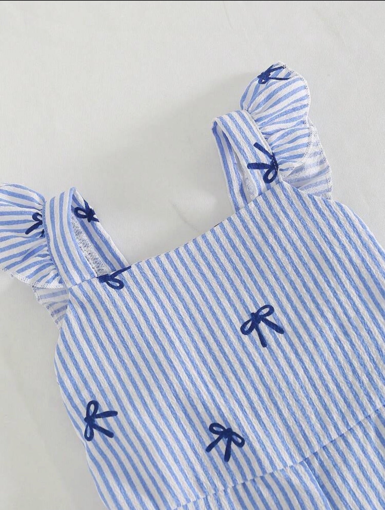 Enterizo de Niña Blue Bow Stripes