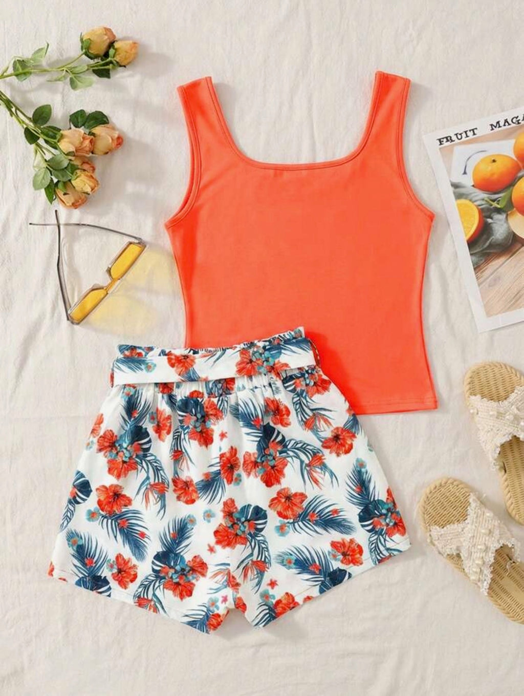 Conjunto Infantil Coral Escape