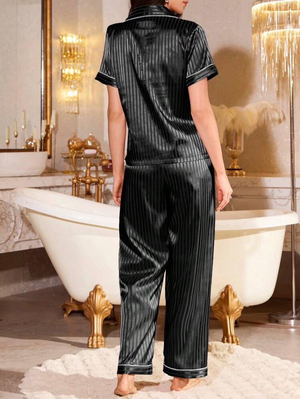 Pijama Dama de Seda Midnight Elegance