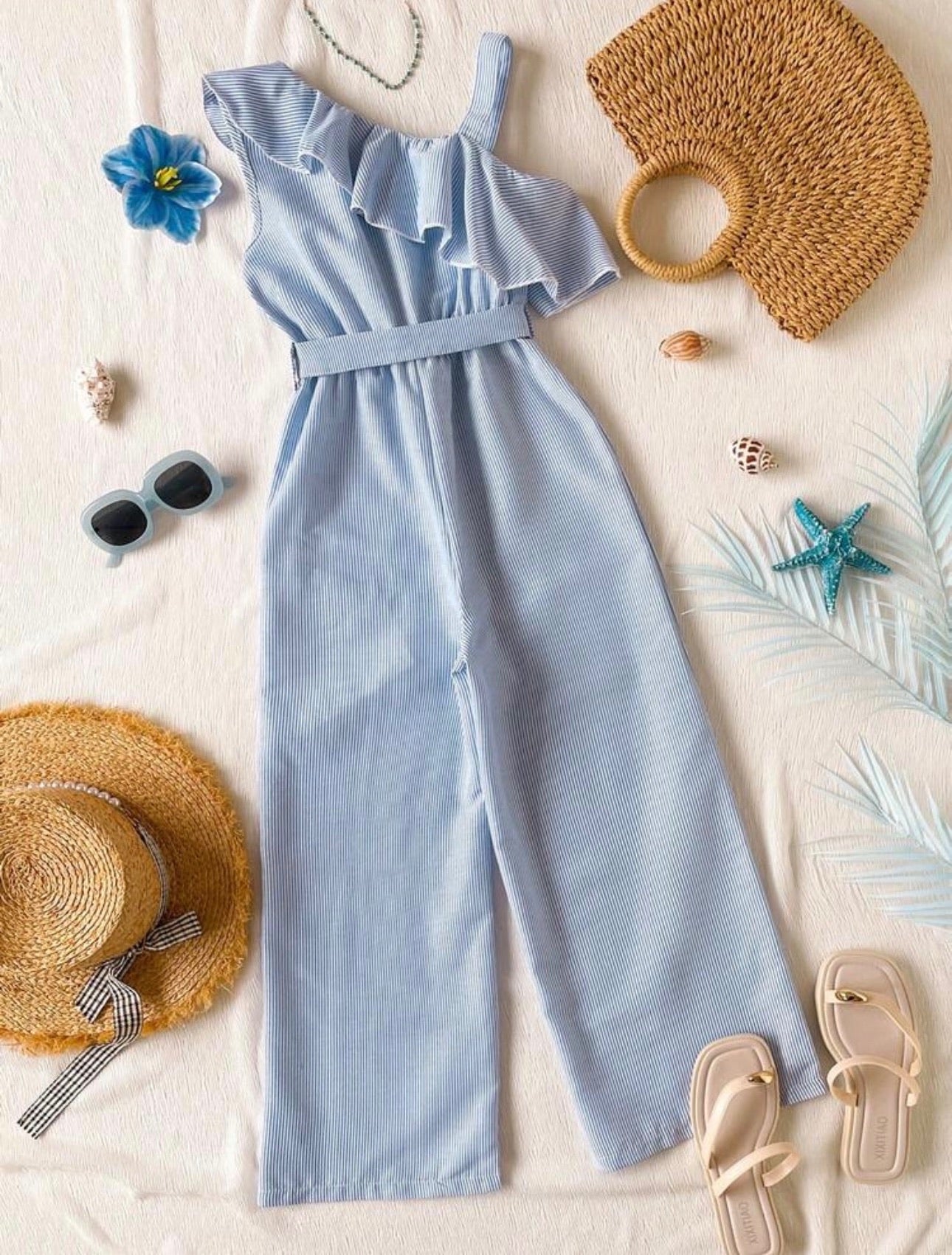 Enterizo de Niña Blue Ruffle