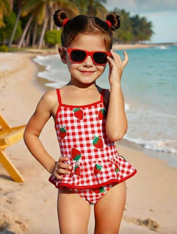Traje de Baño Infantil Strawberry Picnic