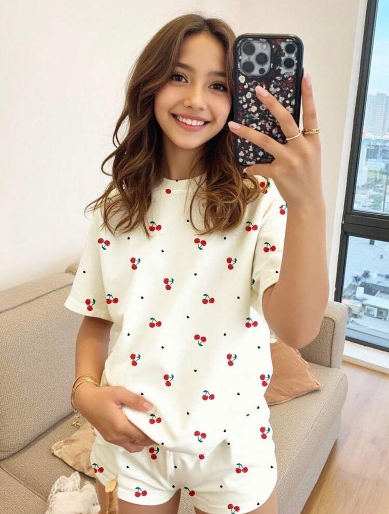 Conjunto de niña Cherry Summer