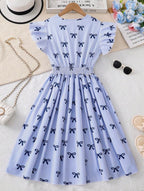 Vestido Infantil Blue Ribbon