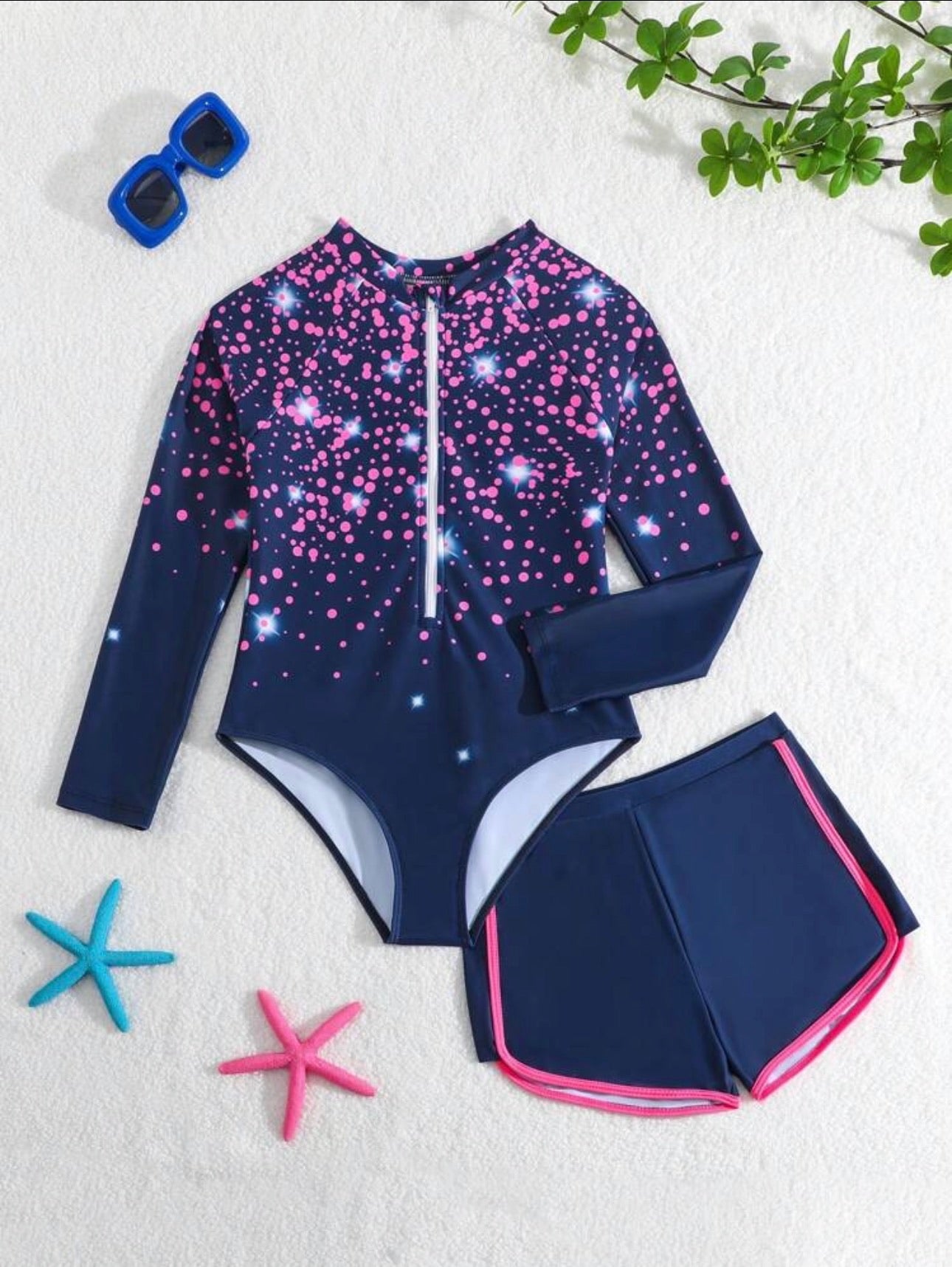 Traje de Baño Infantil Galaxy Splash Rosa