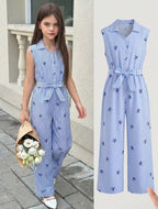 Enterizo Infantil Dulce Rayita Azul