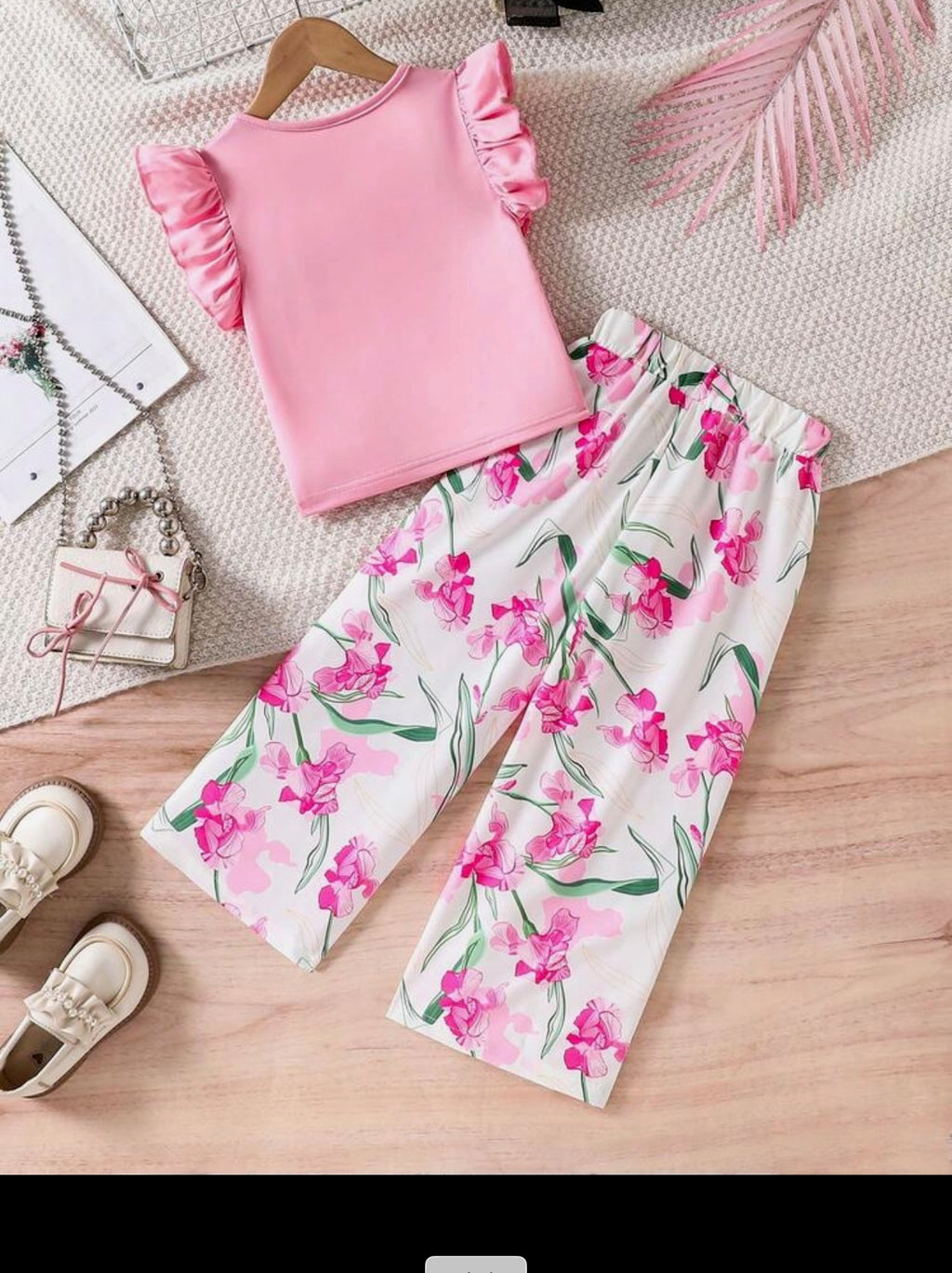 Conjunto de niña Floral Rosa