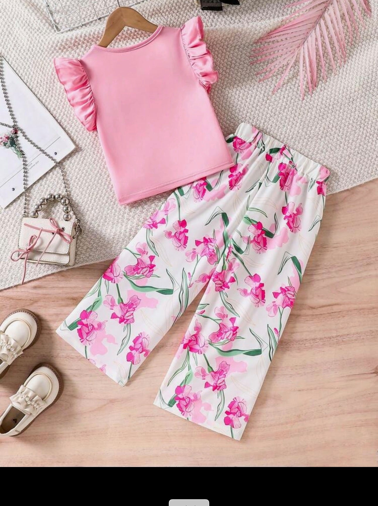 Conjunto de niña Floral Rosa