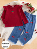 Conjunto de niña Cherry Denim