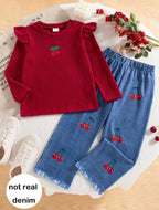 Conjunto de niña Cherry Denim