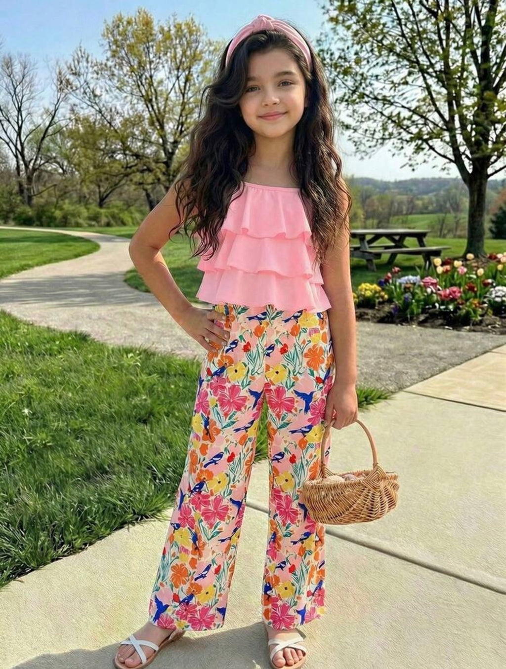 Conjunto de Niña Floral Ride