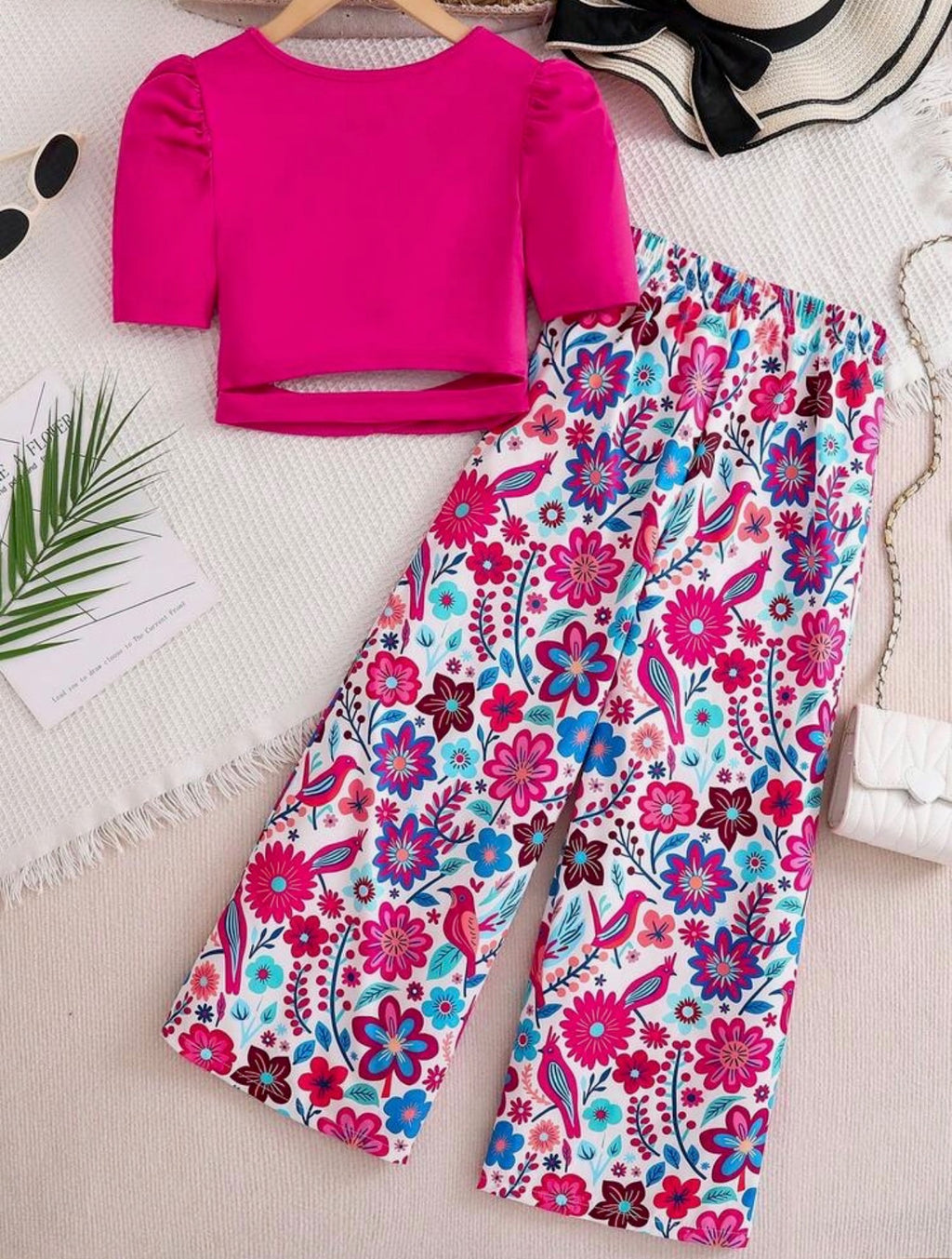 Conjunto de niña Floral Vibrante