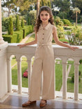 Enterizo de Niña Beige Elegance