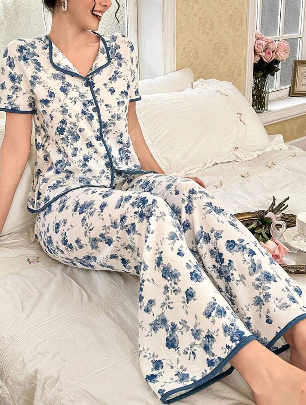 Pijama de Dama Blue Garden
