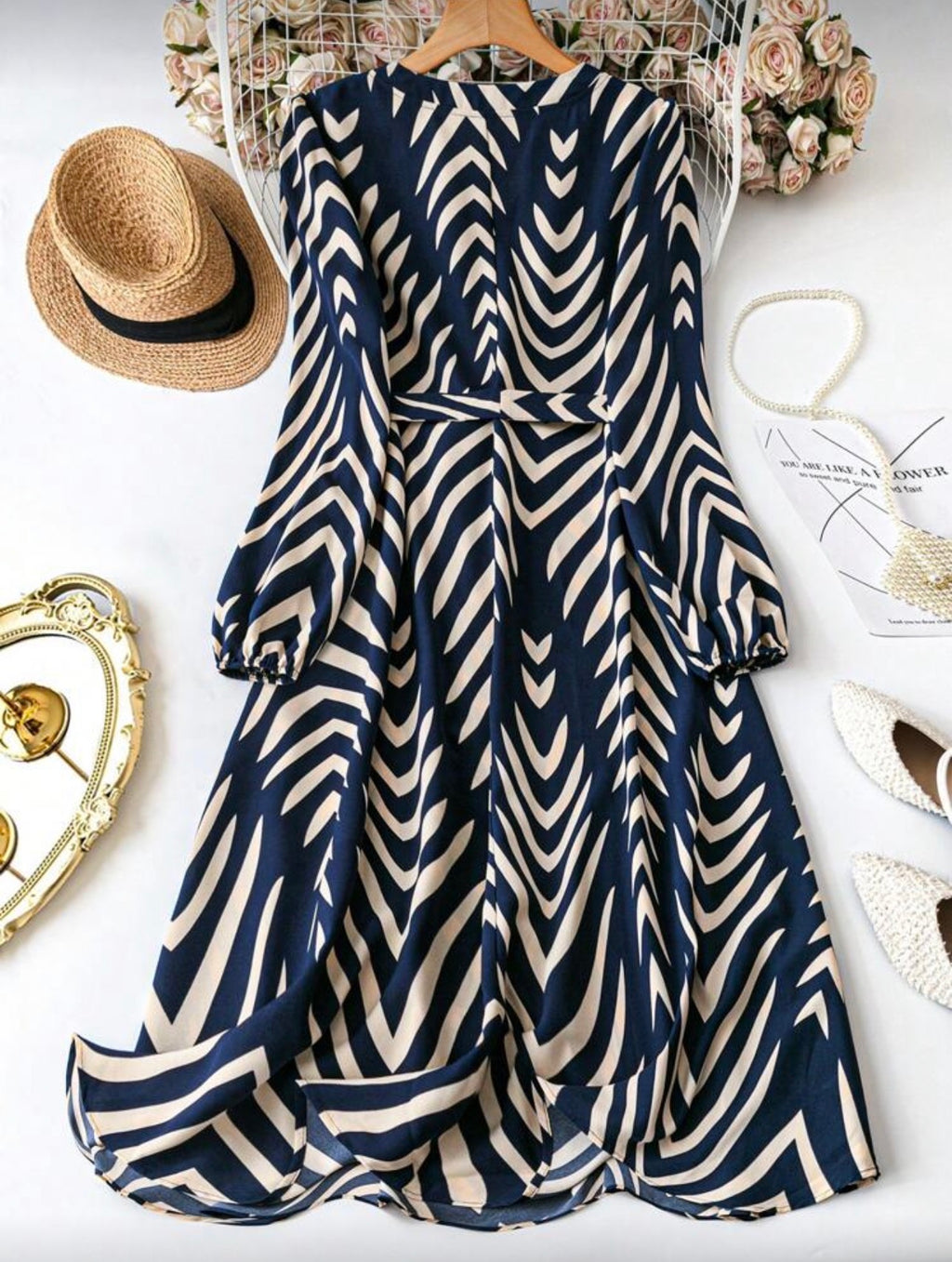 Vestido de Dama Midnight Chevron
