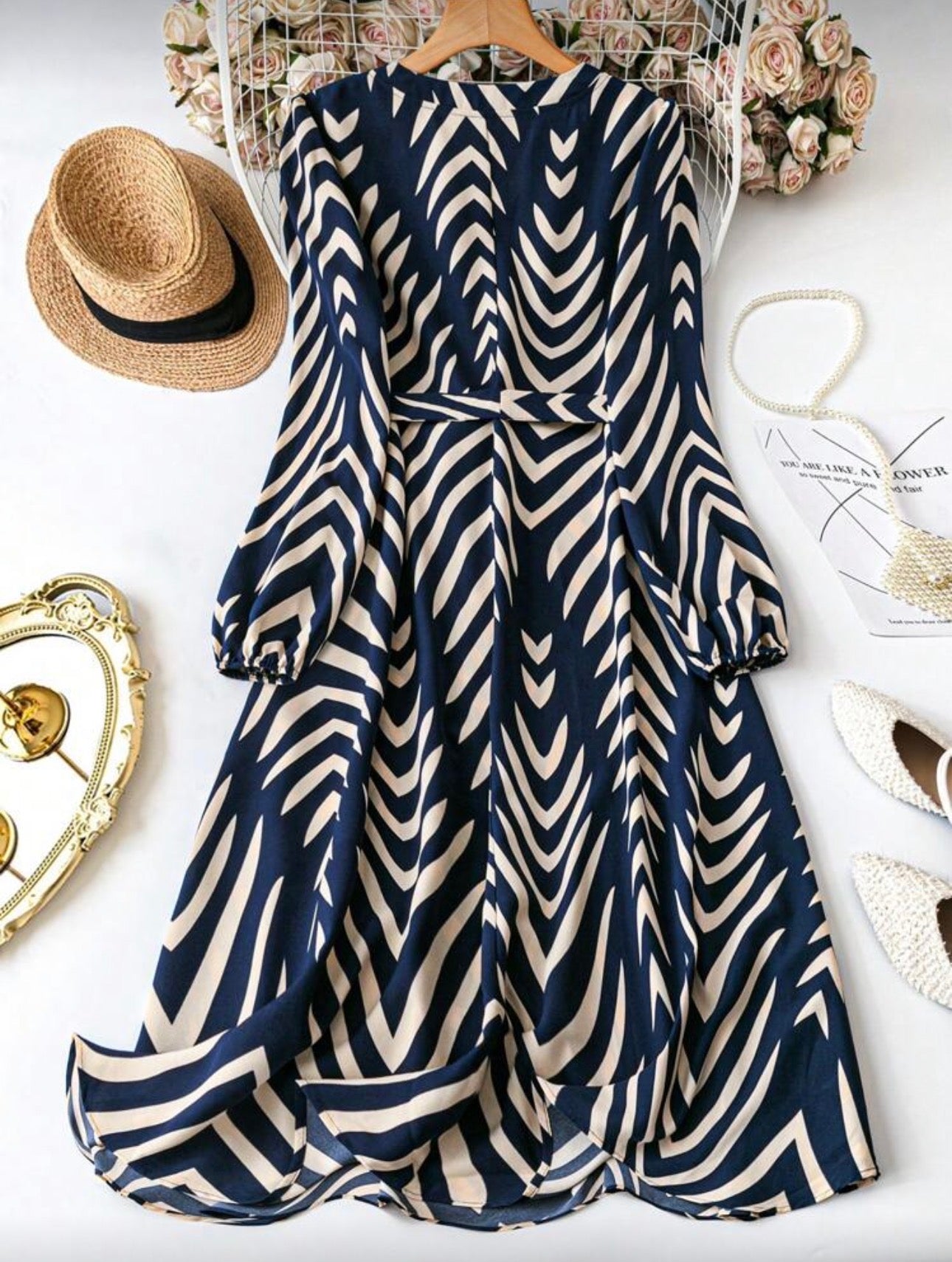 Vestido de Dama Midnight Chevron