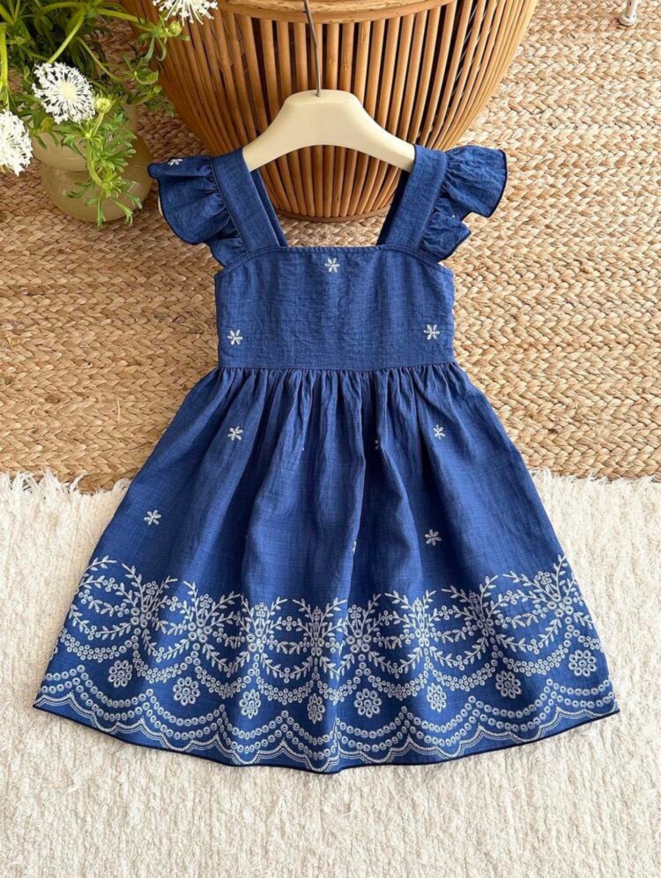 Vestido Infantil Blue Garden