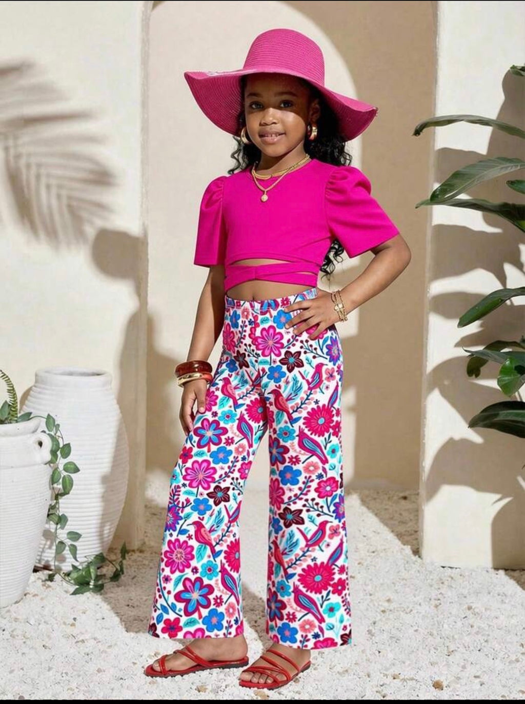 Conjunto de niña Floral Vibrante