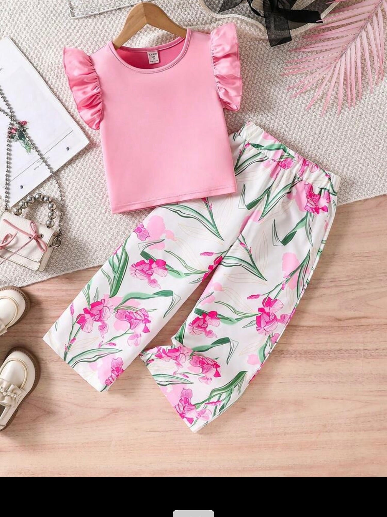 Conjunto de niña Floral Rosa