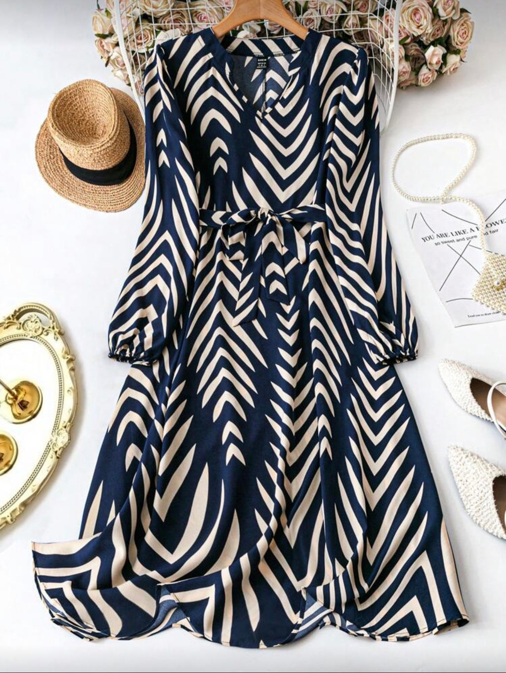 Vestido de Dama Midnight Chevron