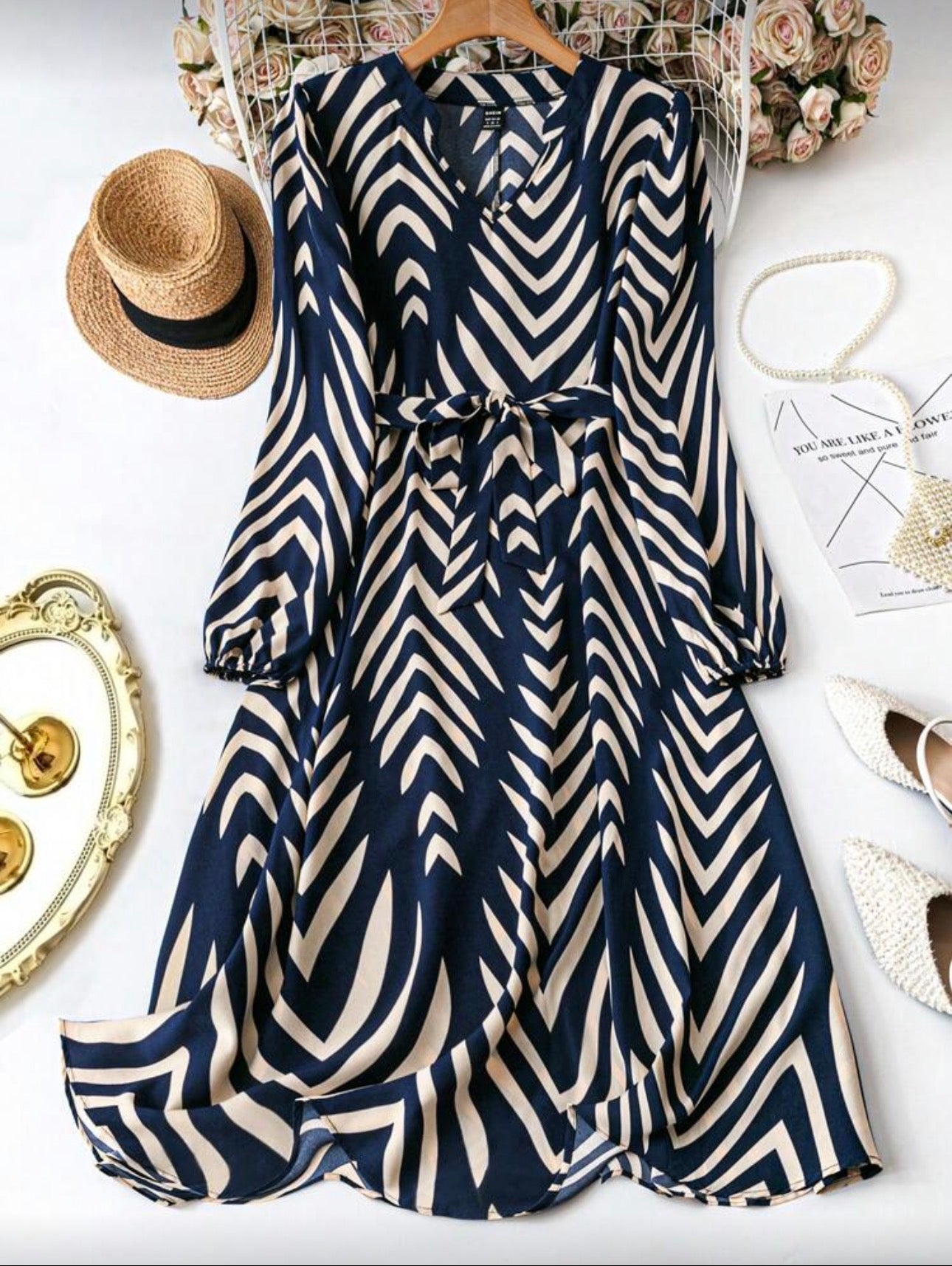 Vestido de Dama Midnight Chevron