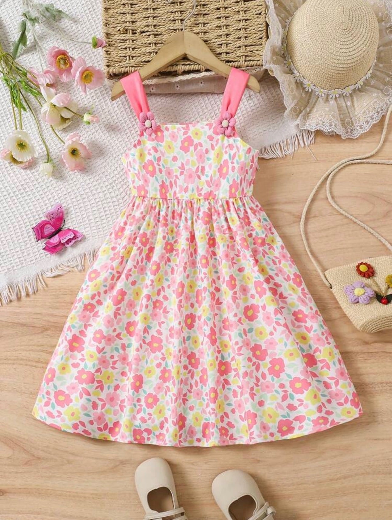 Vestido Infantil Primavera Rosa