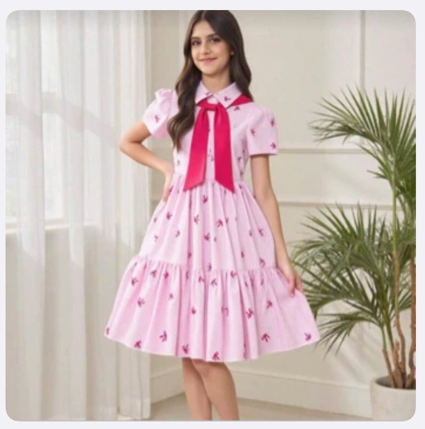 Vestido Infantil Pink Ribbon