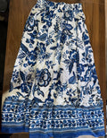 Falda de Dama Blue Floral Midi