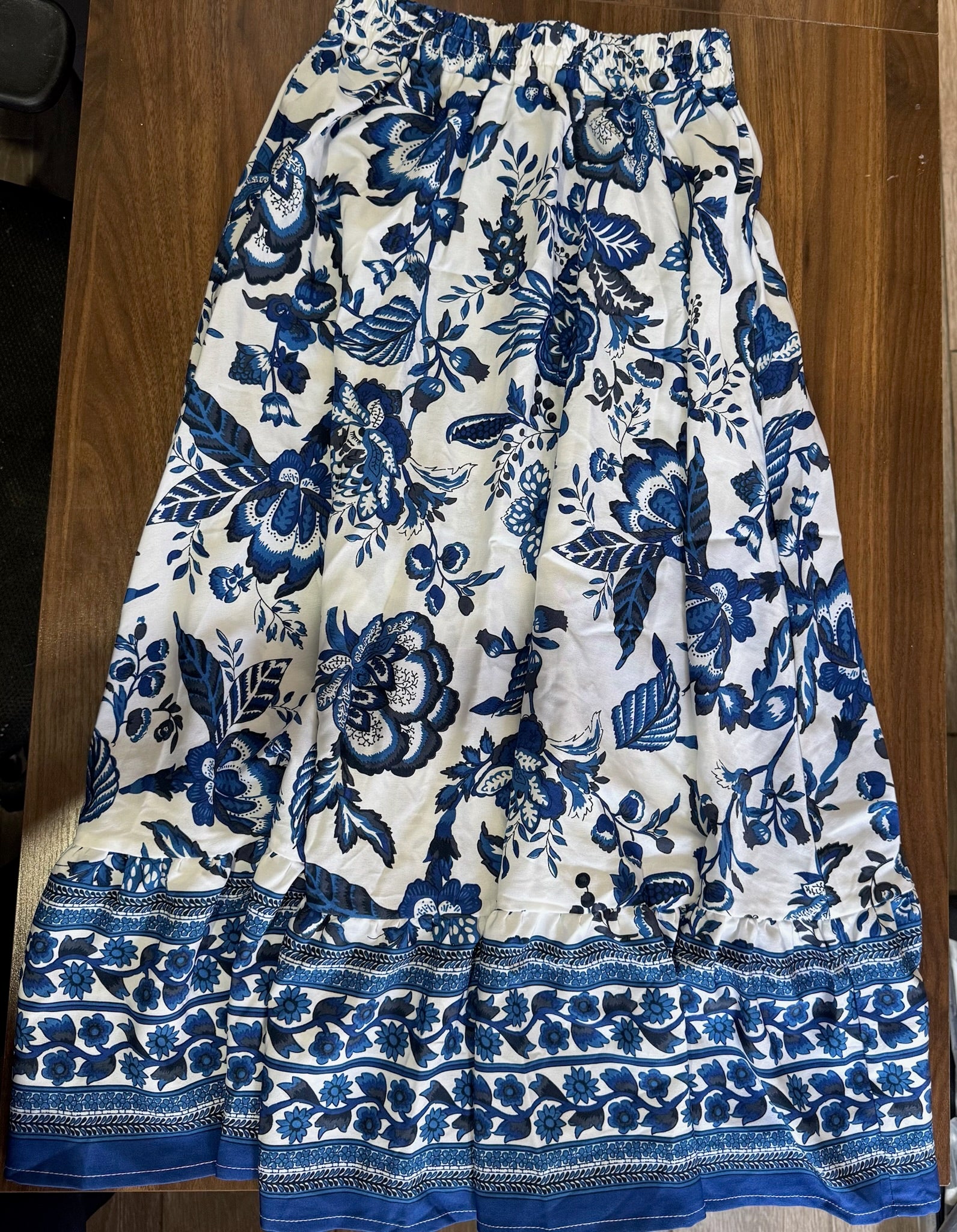 Falda de Dama Blue Floral Midi