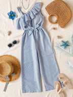 Enterizo de Niña Blue Ruffle
