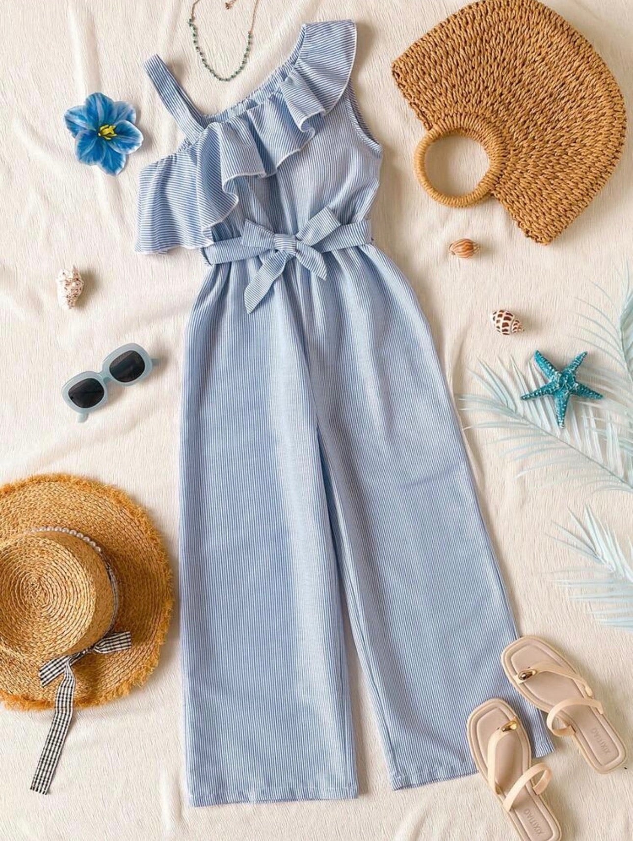Enterizo de Niña Blue Ruffle